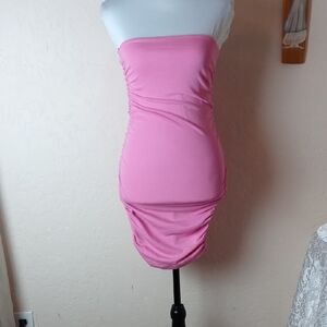 NWT Zara Strapless Pink Dress